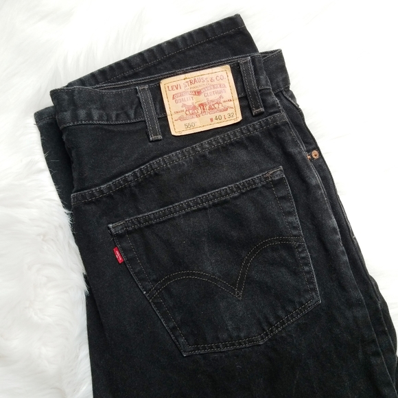 levi's black jeans loose fit